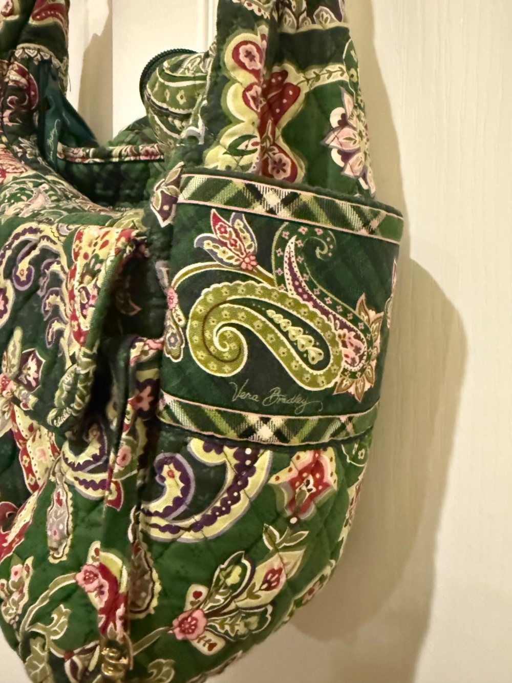 Vera Bradley Chelsea Green Carry-All To-go Cargo Crossbody - Picture 4 of 10